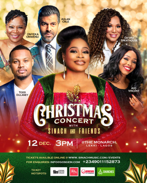 In Lagos, Sinach hosts a colorful live Christmas concert.