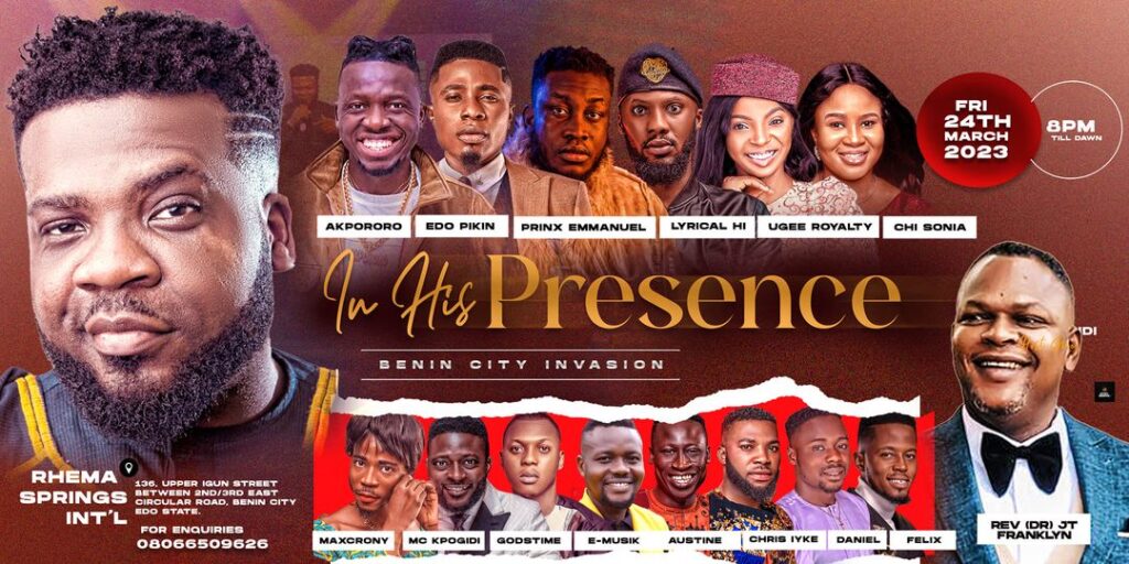 IN HIS PRESENCE With Edwin Alex ||Benin City Invasion||